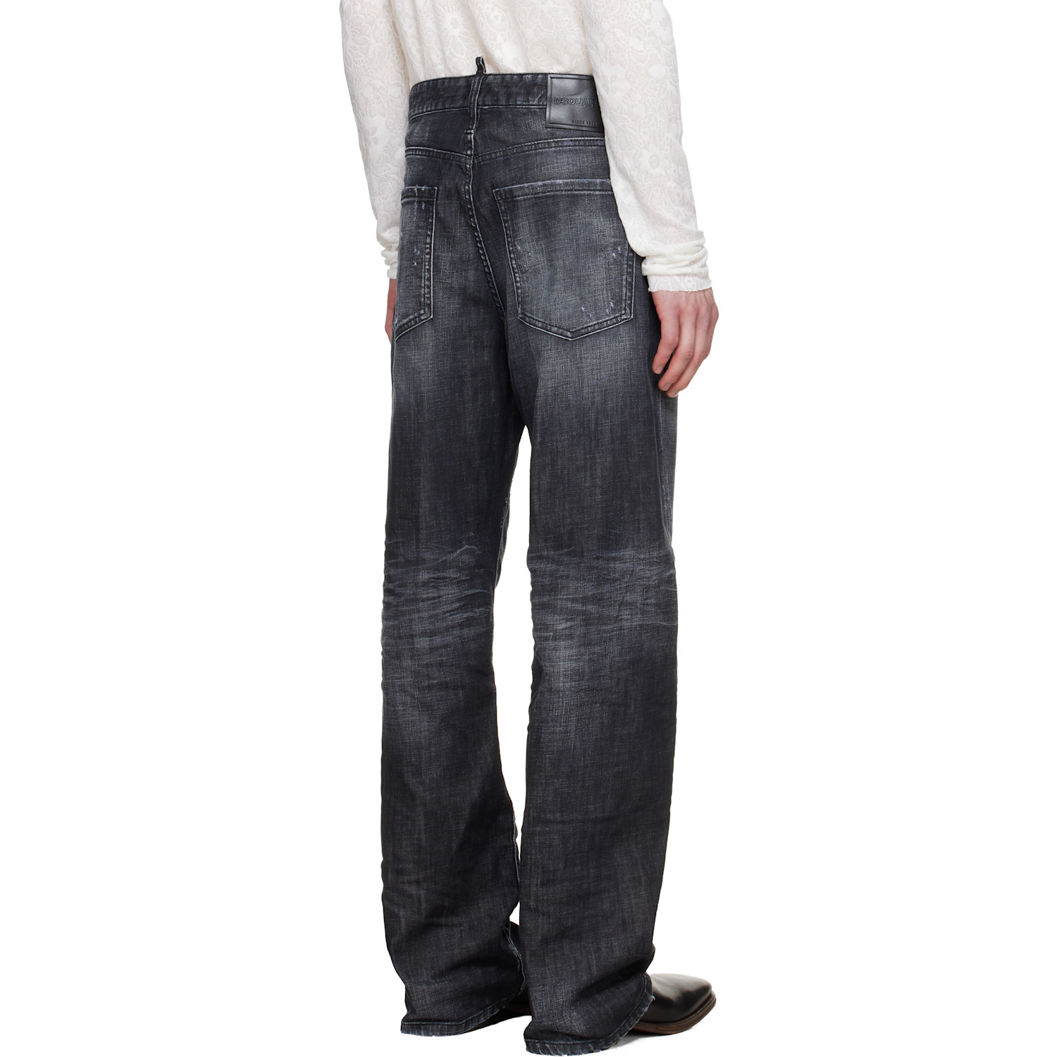  Dsquared2 Black Loose Twisted Jeans 