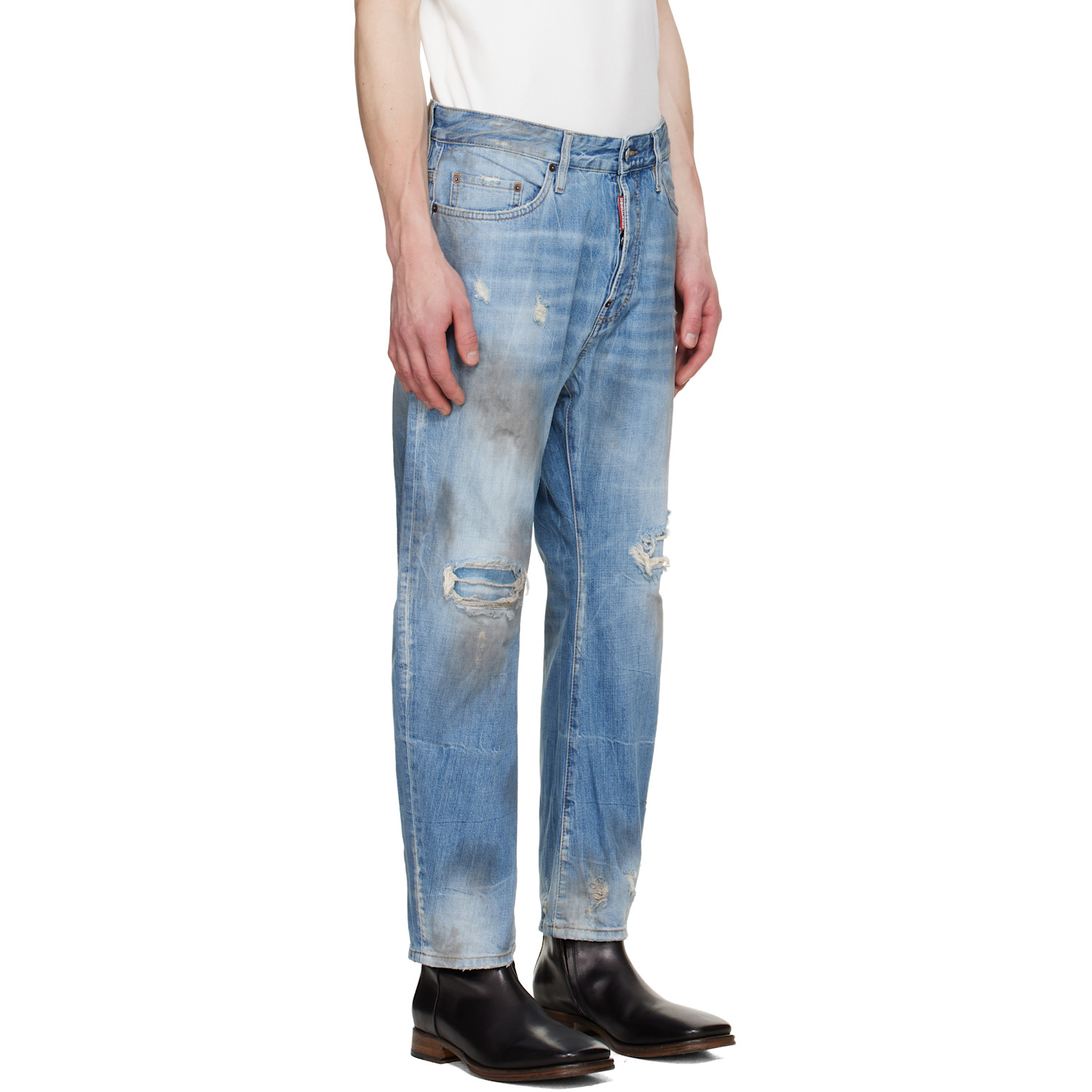  Dsquared2 Blue Light Dirty Wash Bro Jeans 