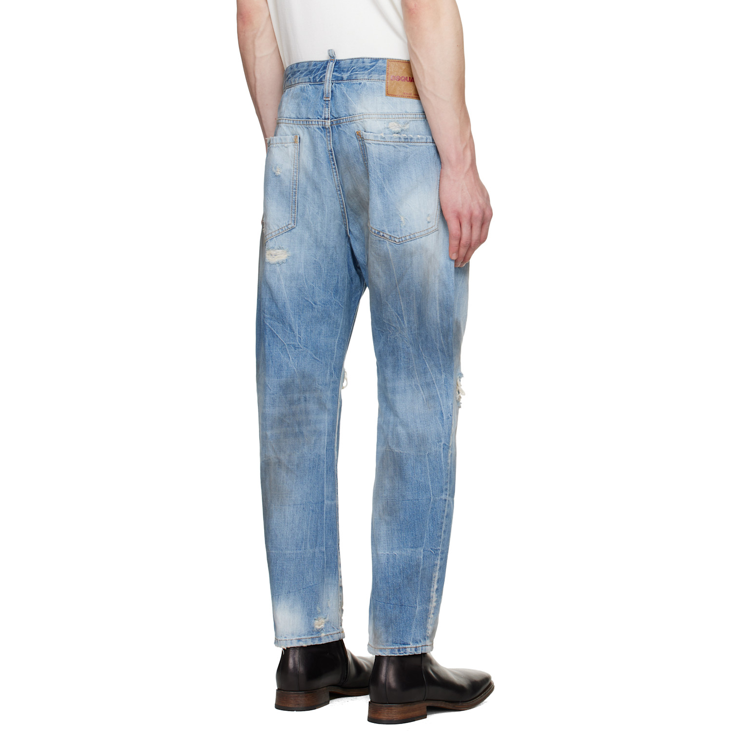  Dsquared2 Blue Light Dirty Wash Bro Jeans 