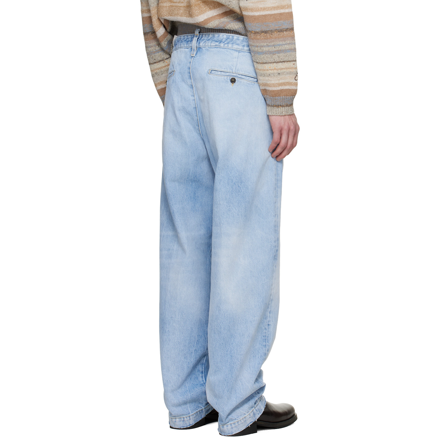  Dsquared2 Blue Light Clean Wash One Pleat Jeans 