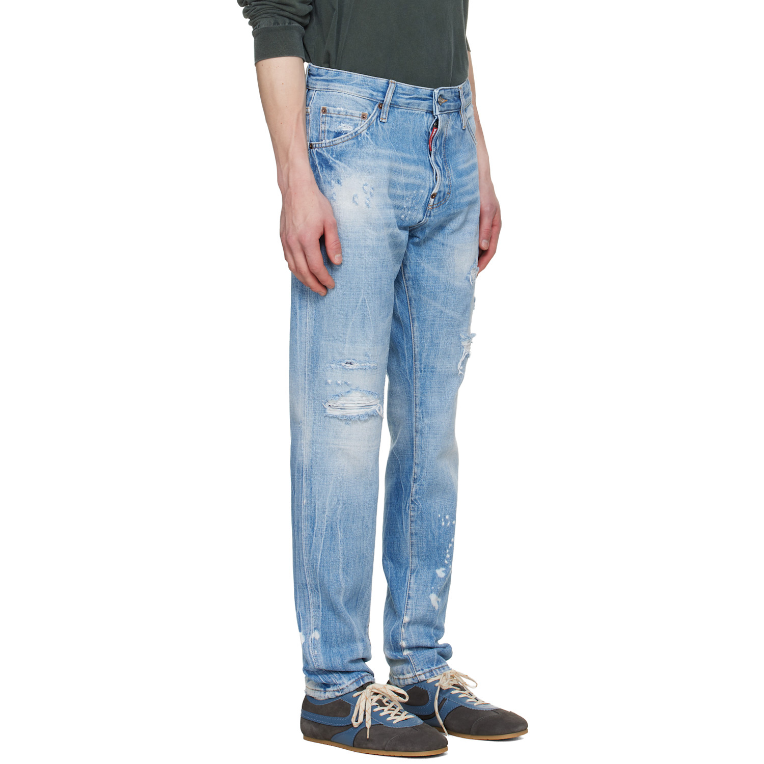  Dsquared2 Blue Light Wash Teddy Jeans 
