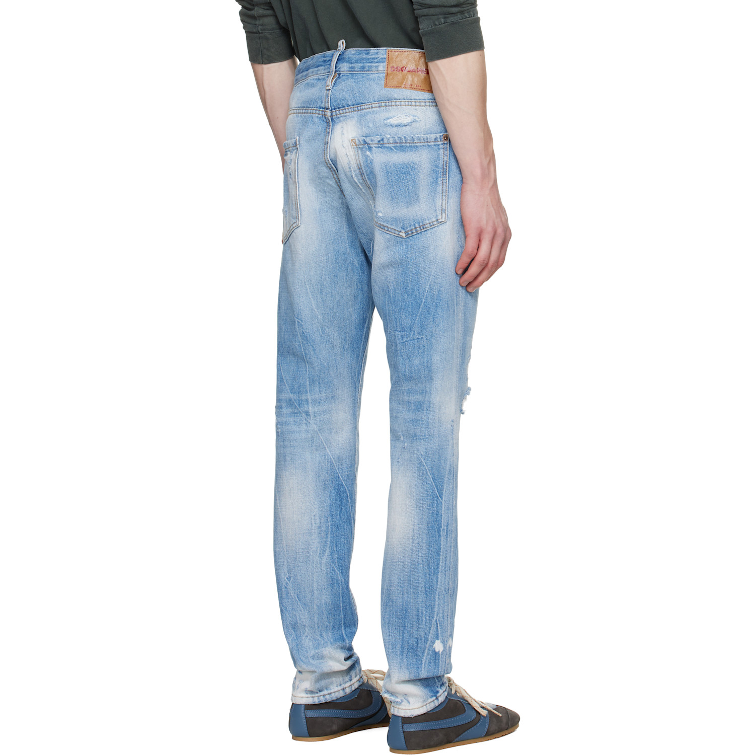  Dsquared2 Blue Light Wash Teddy Jeans 