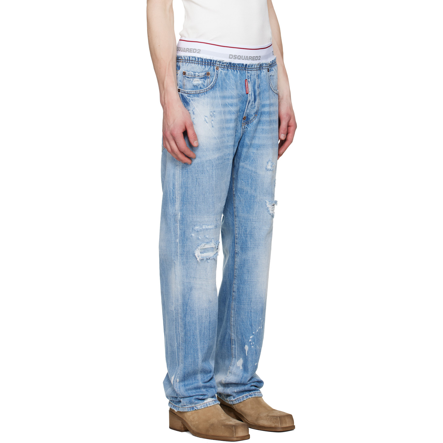  Dsquared2 Blue Light Wash Jogger Jeans 