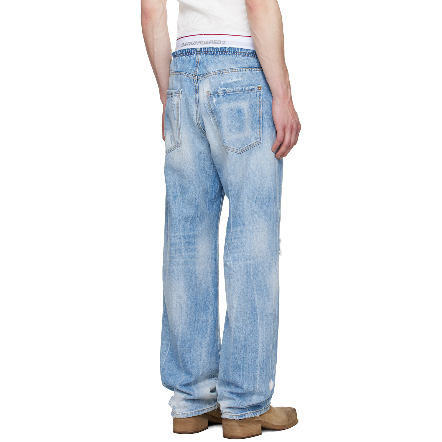  Dsquared2 Blue Light Wash Jogger Jeans 