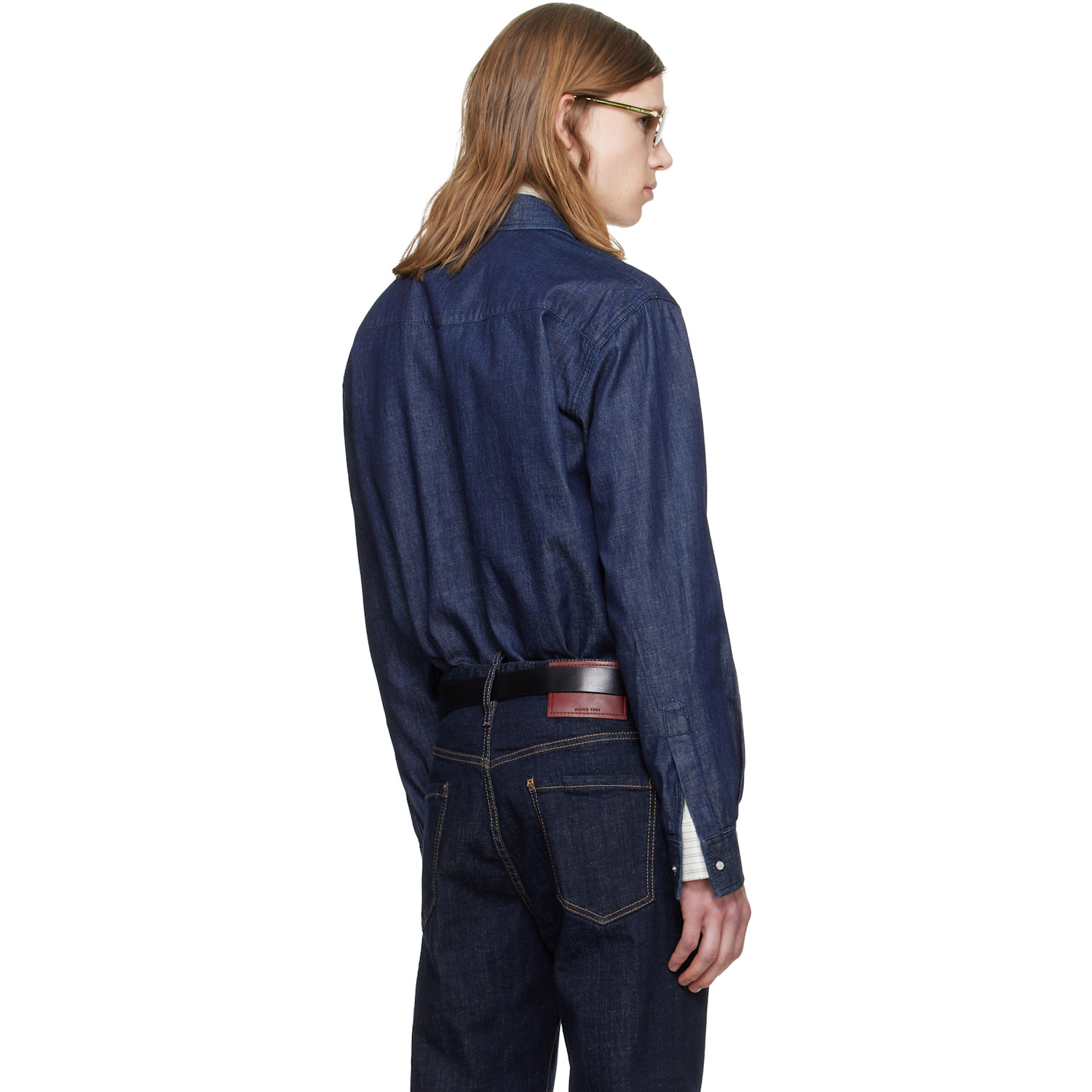  Dsquared2 Blue Twin Peaks Denim Shirt 