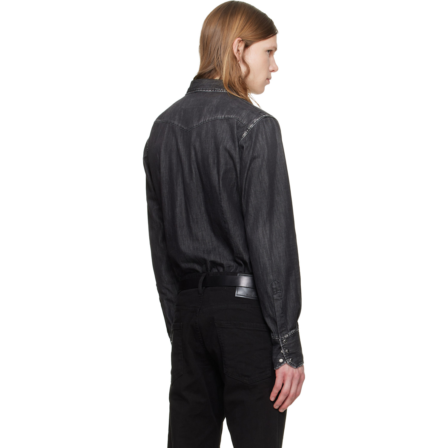  Dsquared2 Black Western Denim Shirt 
