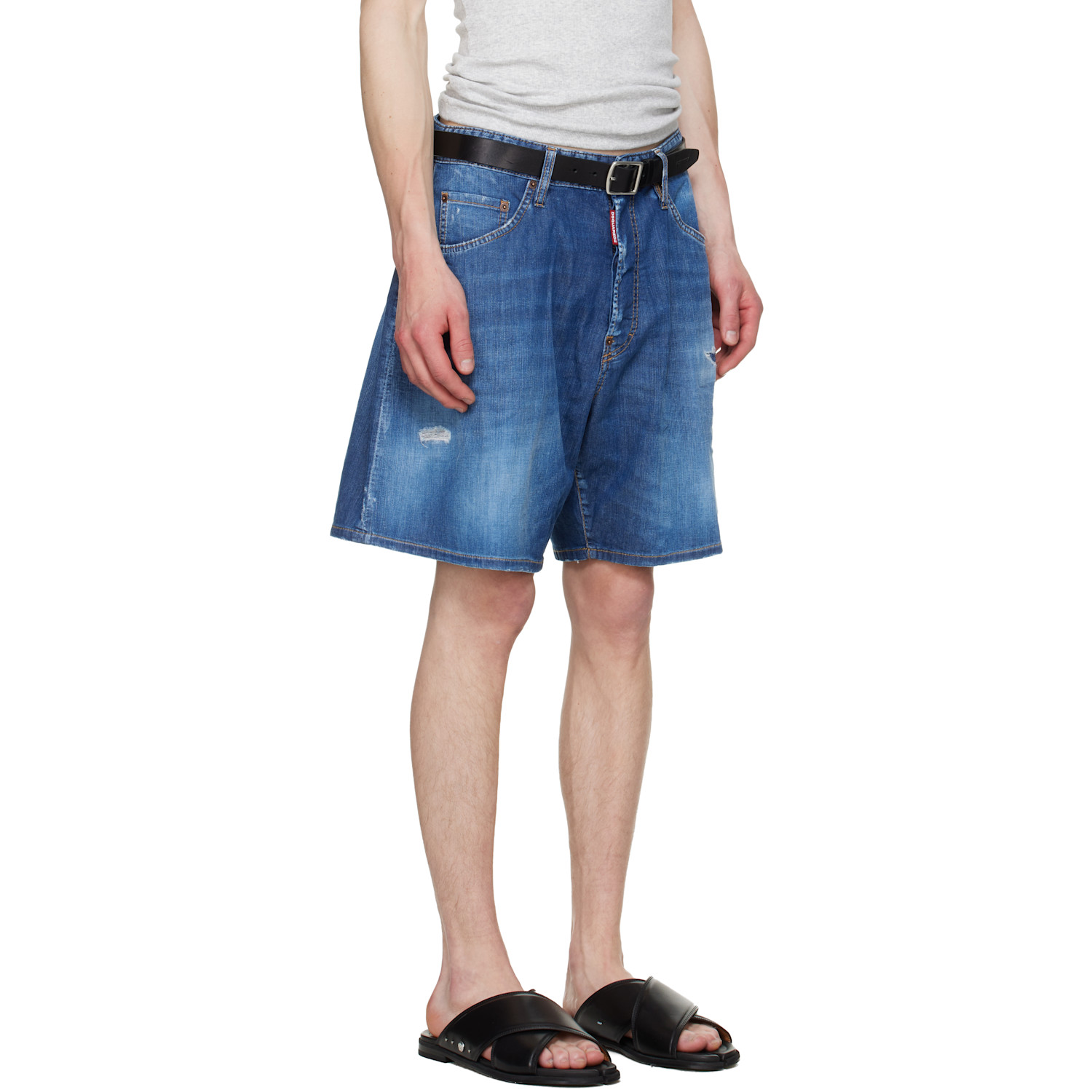 Dsquared2 Blue Medium Wash Denim Boxer Shorts 