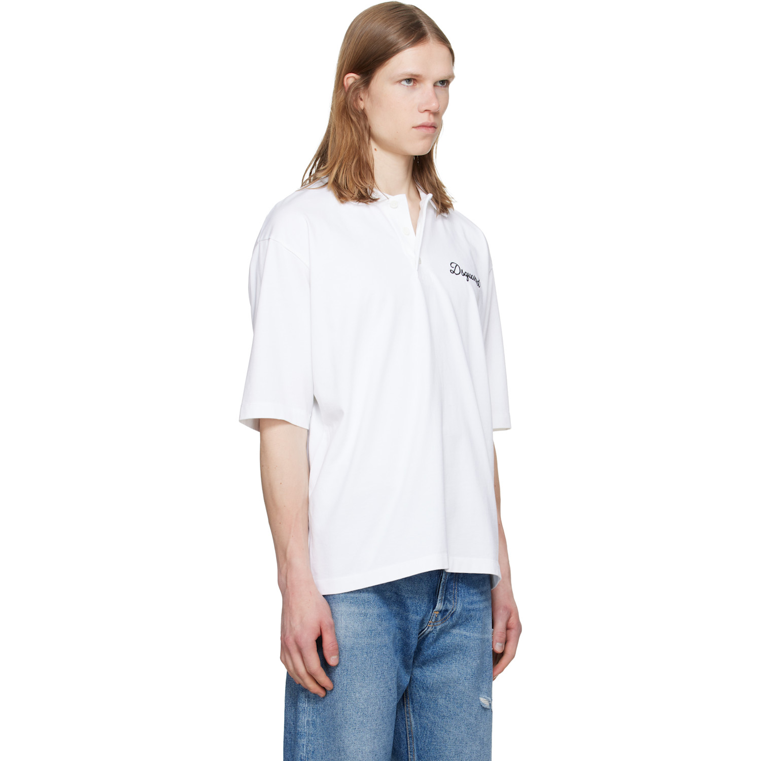  Dsquared2 White 'dsquared2 Signature' Tennis Fit Polo 