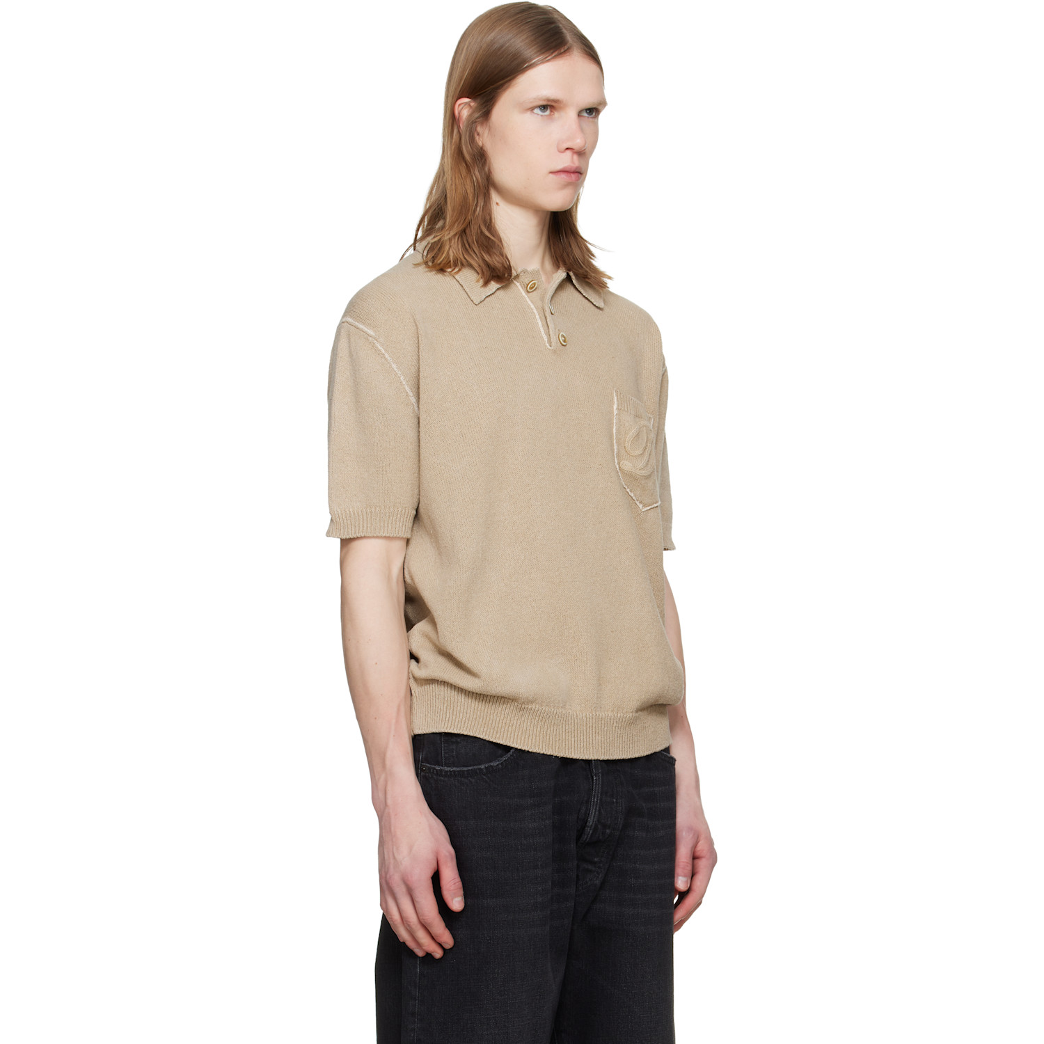  Dsquared2 Beige 'dsquared2 Signature' Short Sleeves Polo 