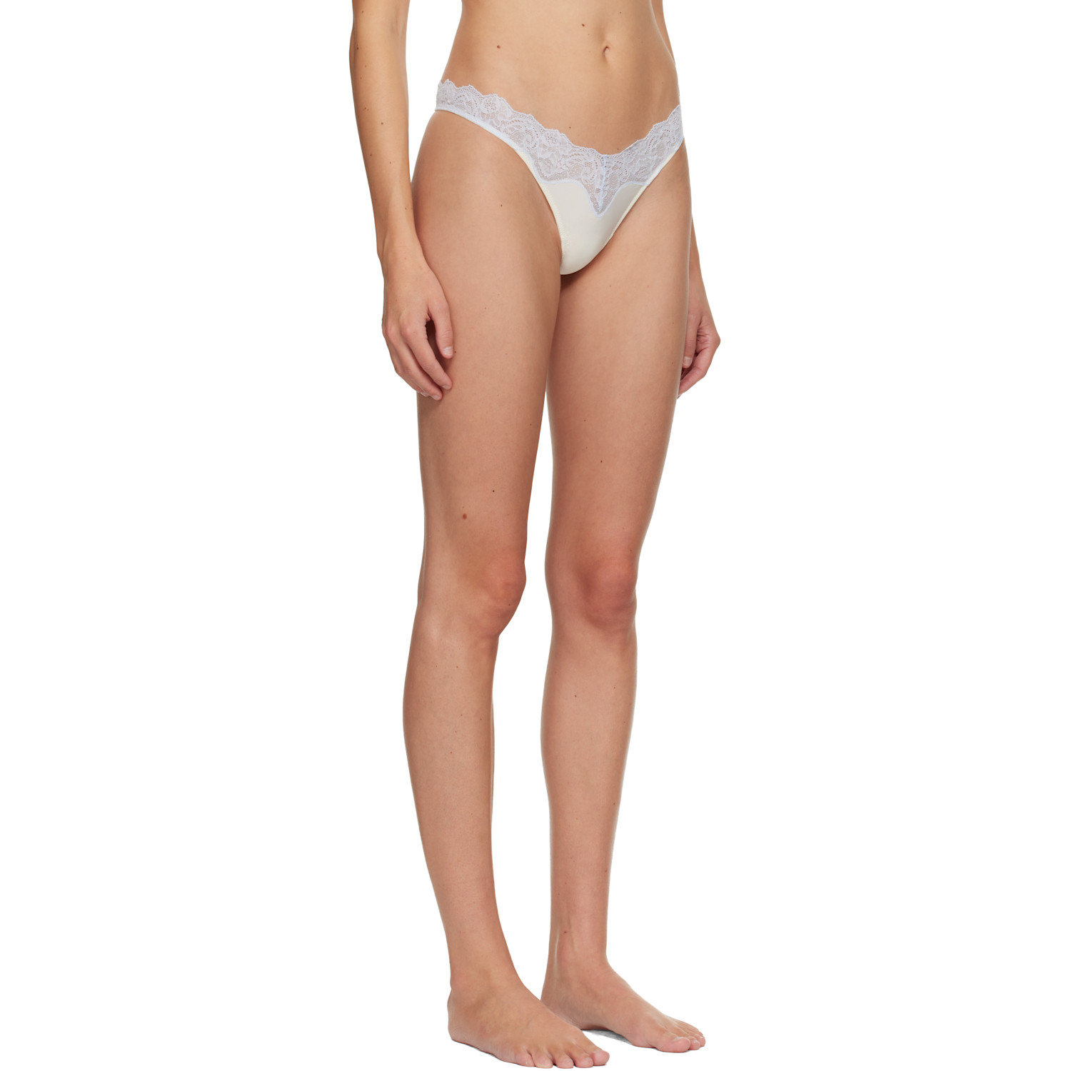  Fruity Booty Off-white & Blue Lacie Thong 