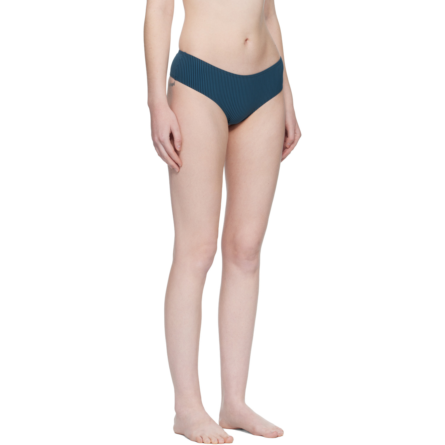  Fruity Booty Blue Bream Stripe Bikini Bottom 