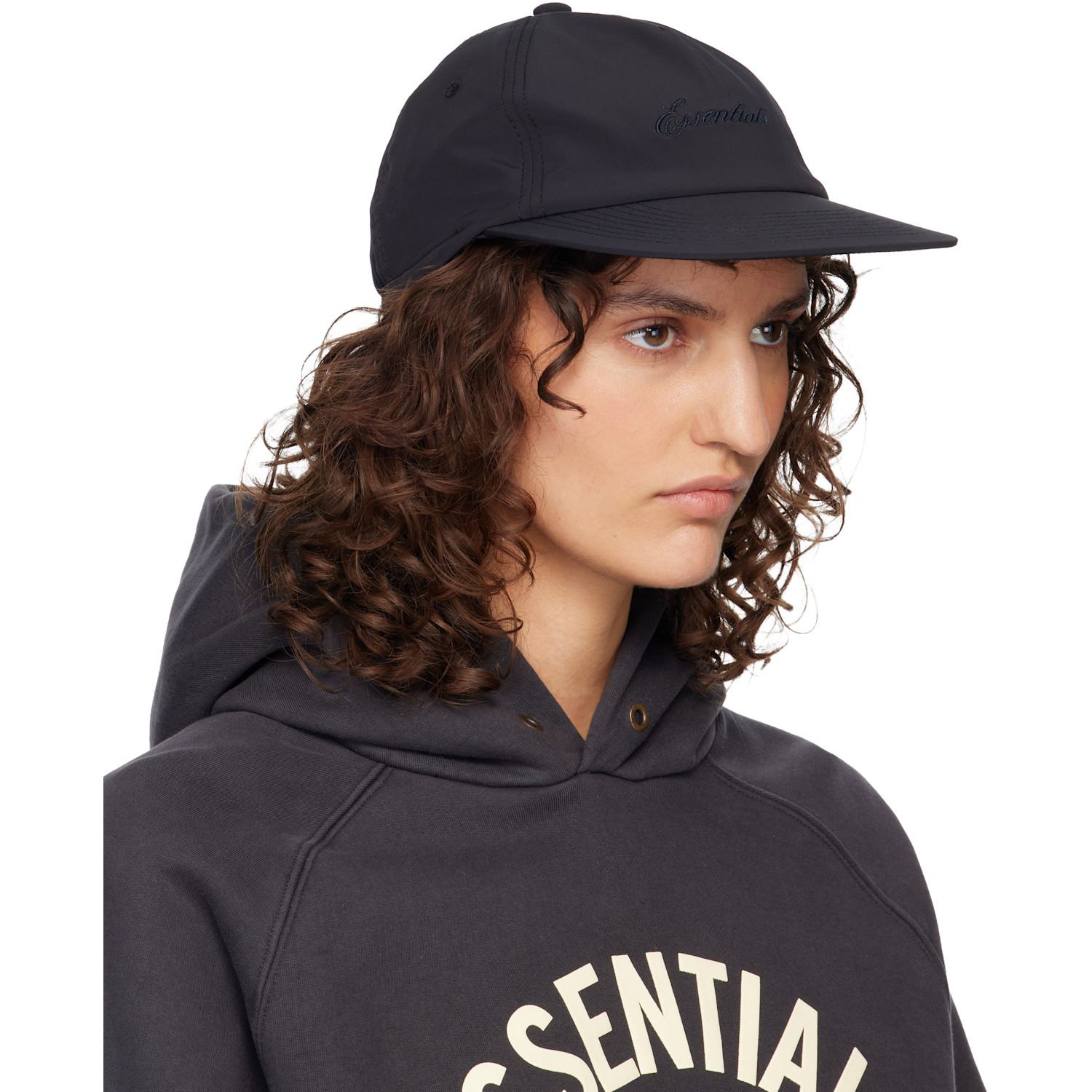  Fear Of God Essentials Black Signature 5 Panel Cap 