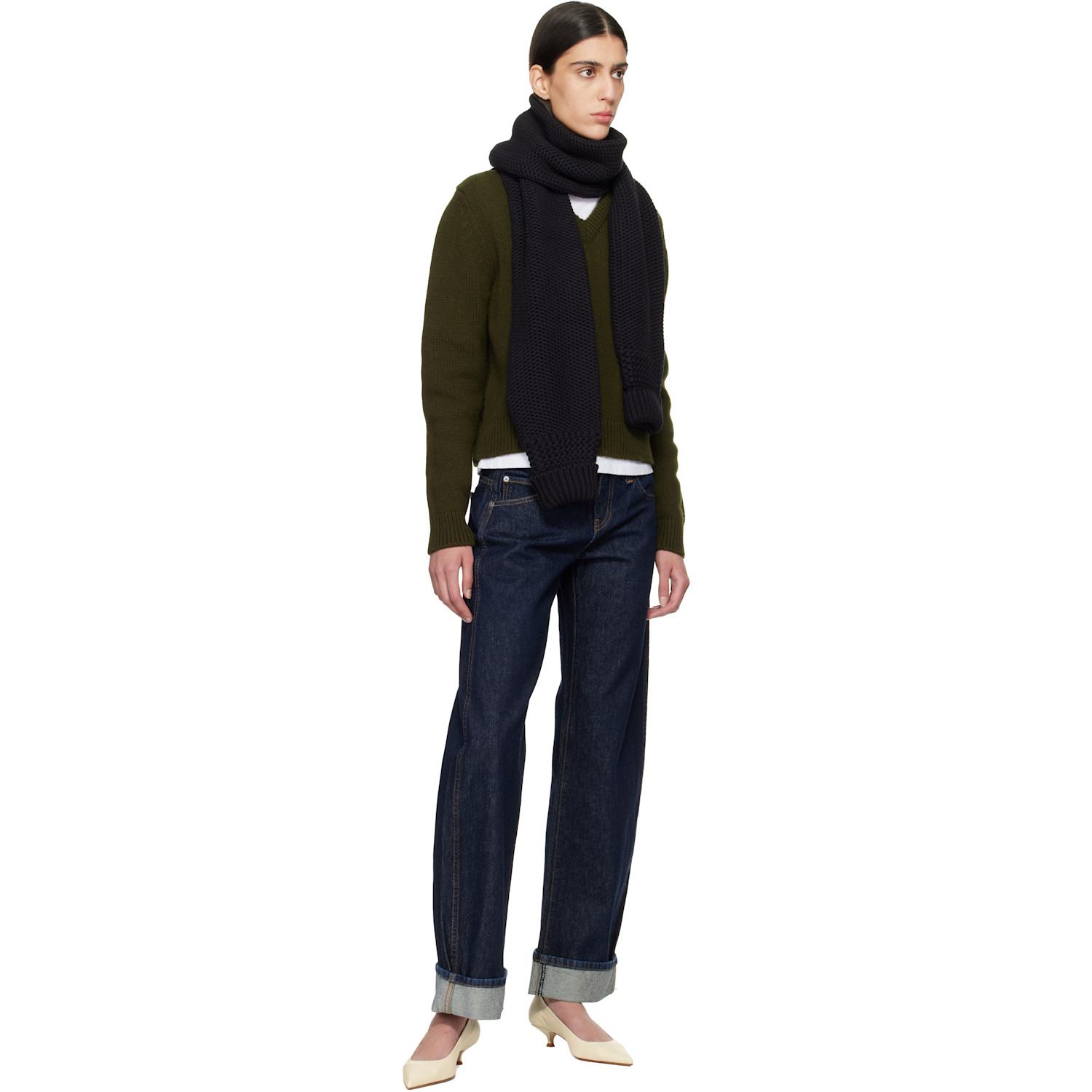  Ymc Black Sleeve Scarf 