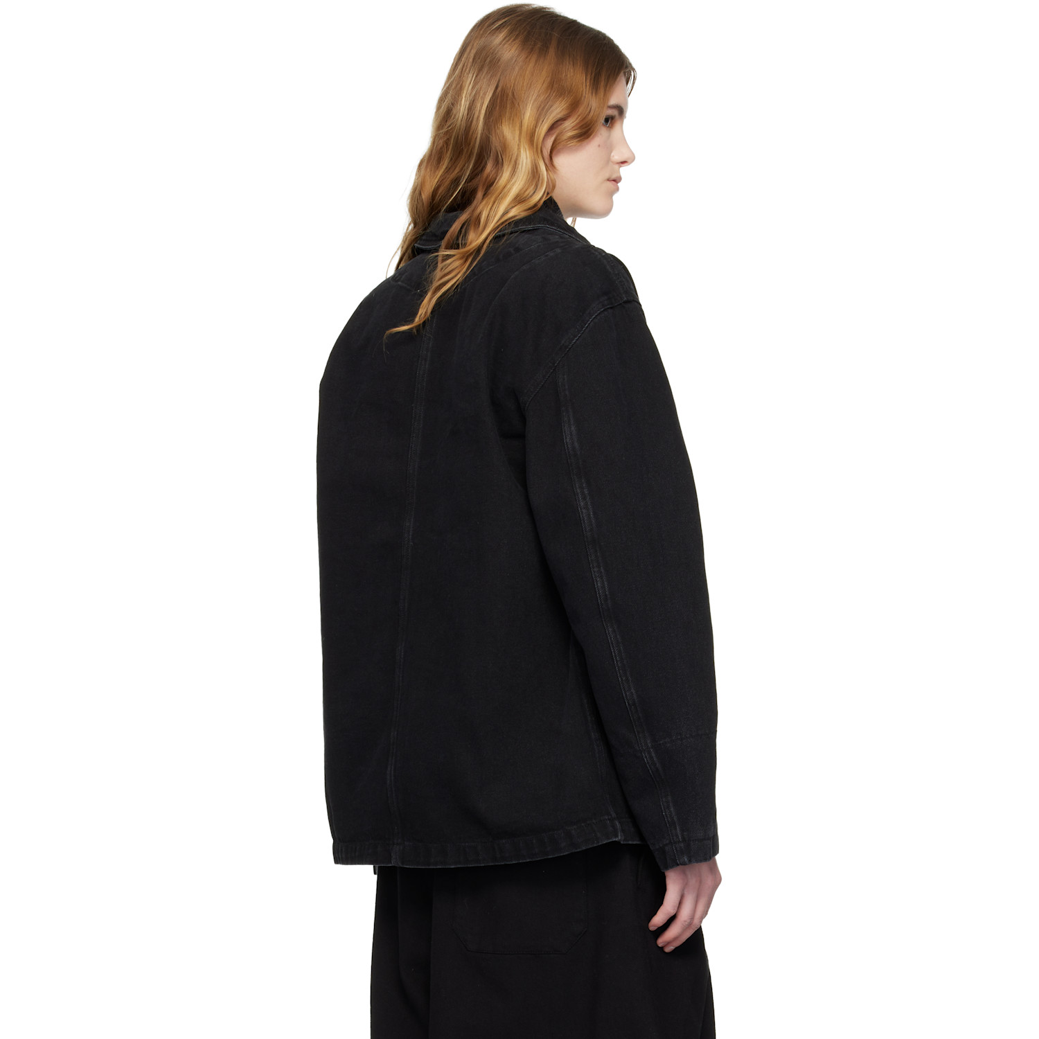  Ymc Black Construction Denim Chore Jacket 