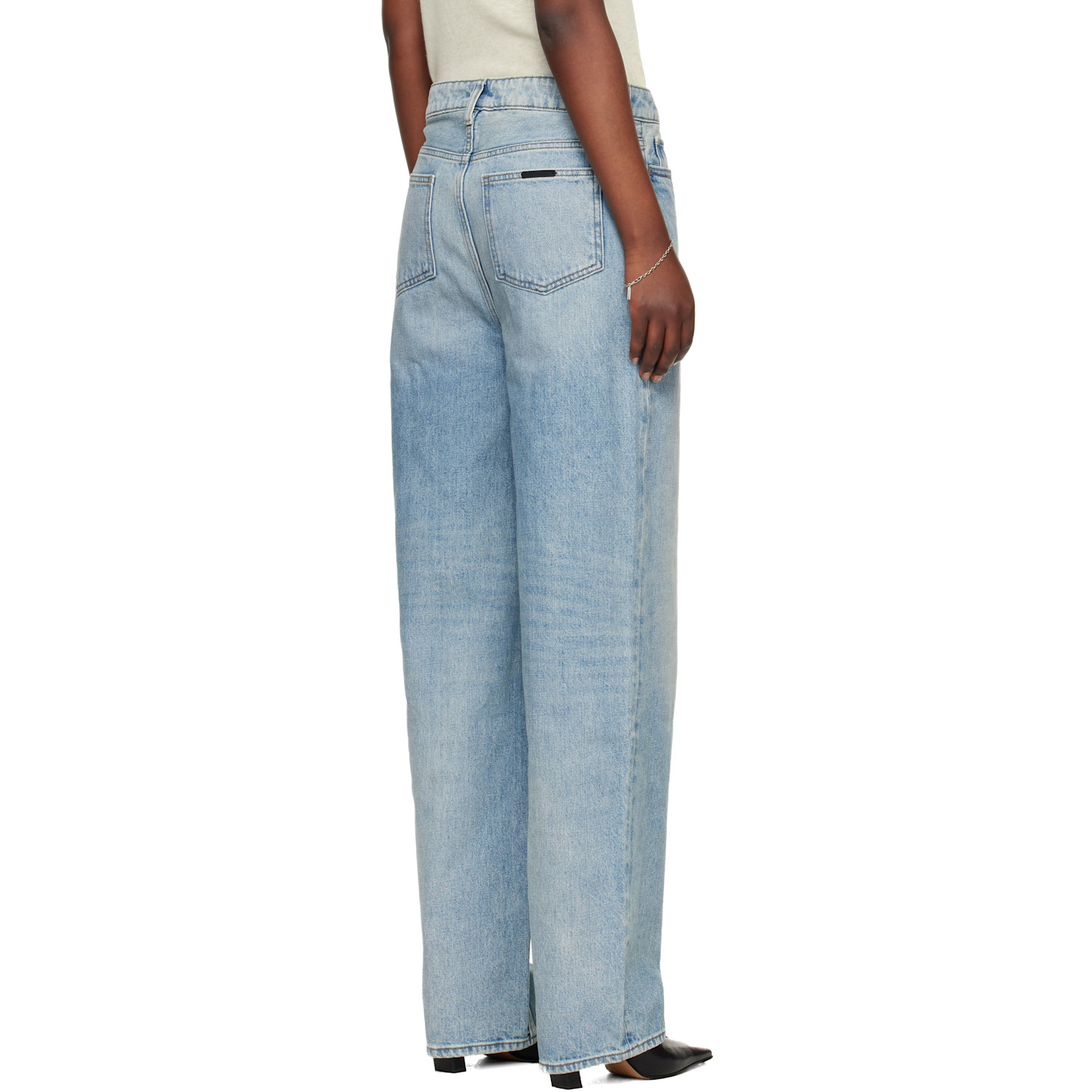  Fear Of God Essentials Blue Straight Leg Denim Jeans 