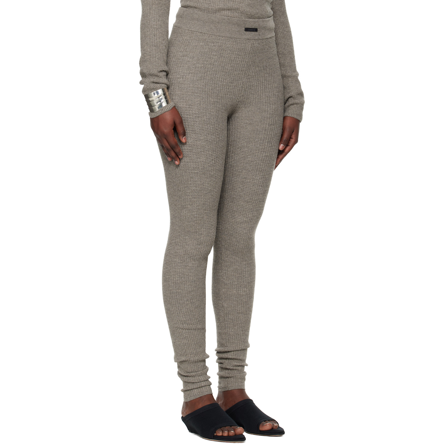  Fear Of God Essentials Brown Holiday Waffle Leggings 