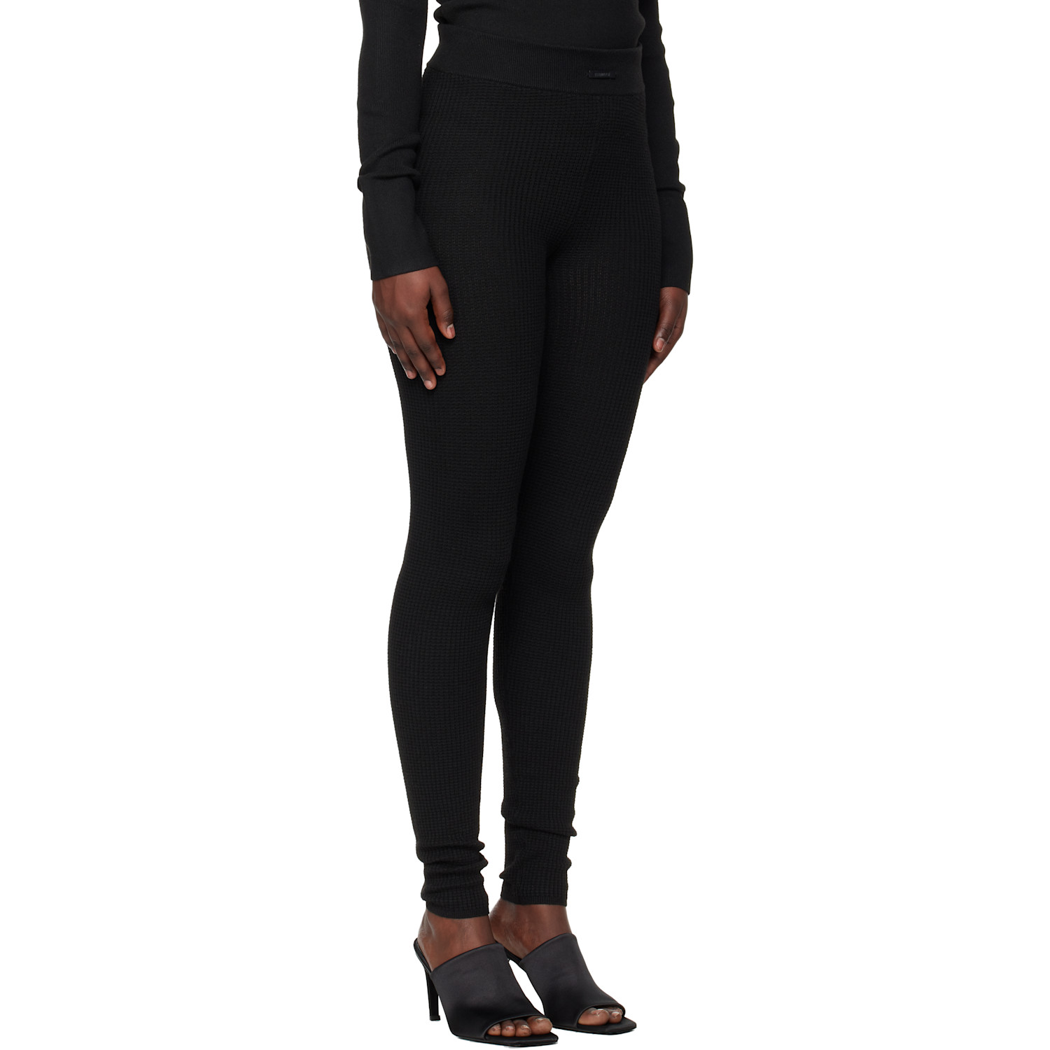  Fear Of God Essentials Black Holiday Waffle Leggings 