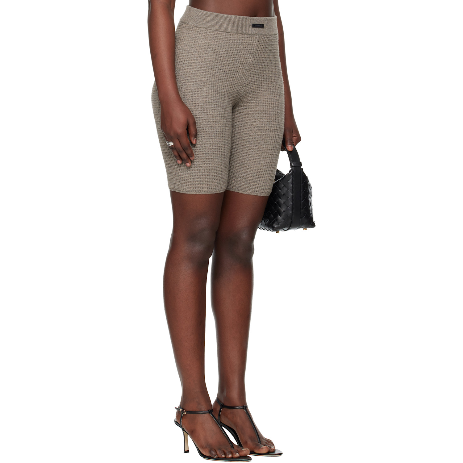  Fear Of God Essentials Brown Holiday Waffle Biker Shorts 