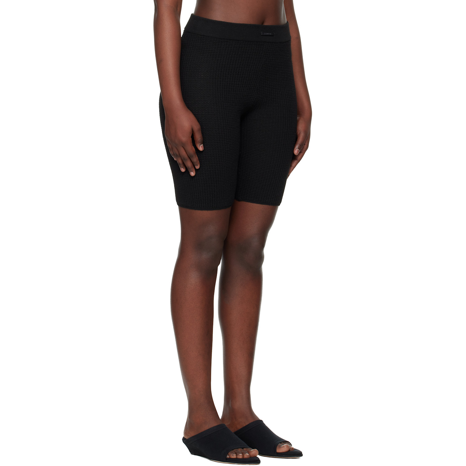  Fear Of God Essentials Black Holiday Waffle Biker Shorts 