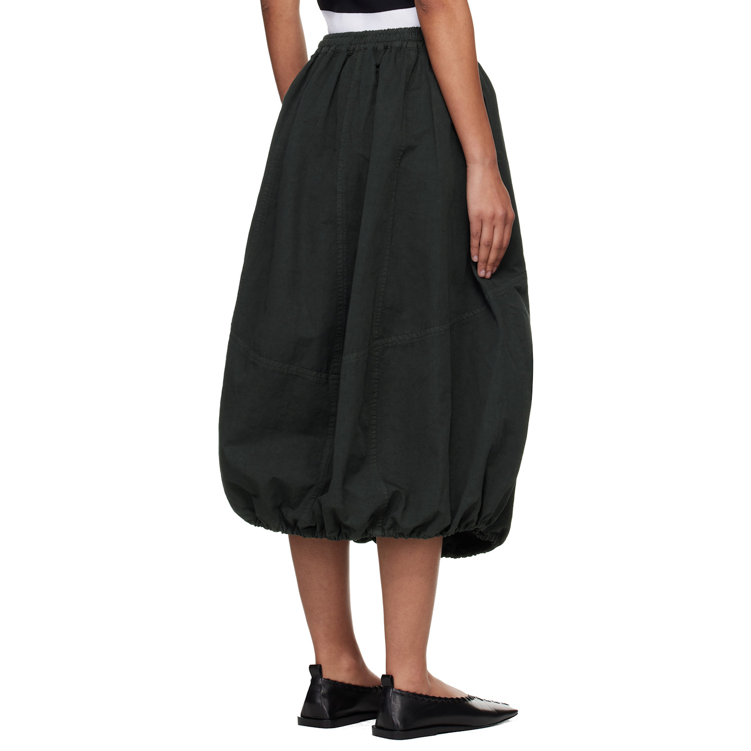  Ymc Khaki Parachute Midi Skirt 