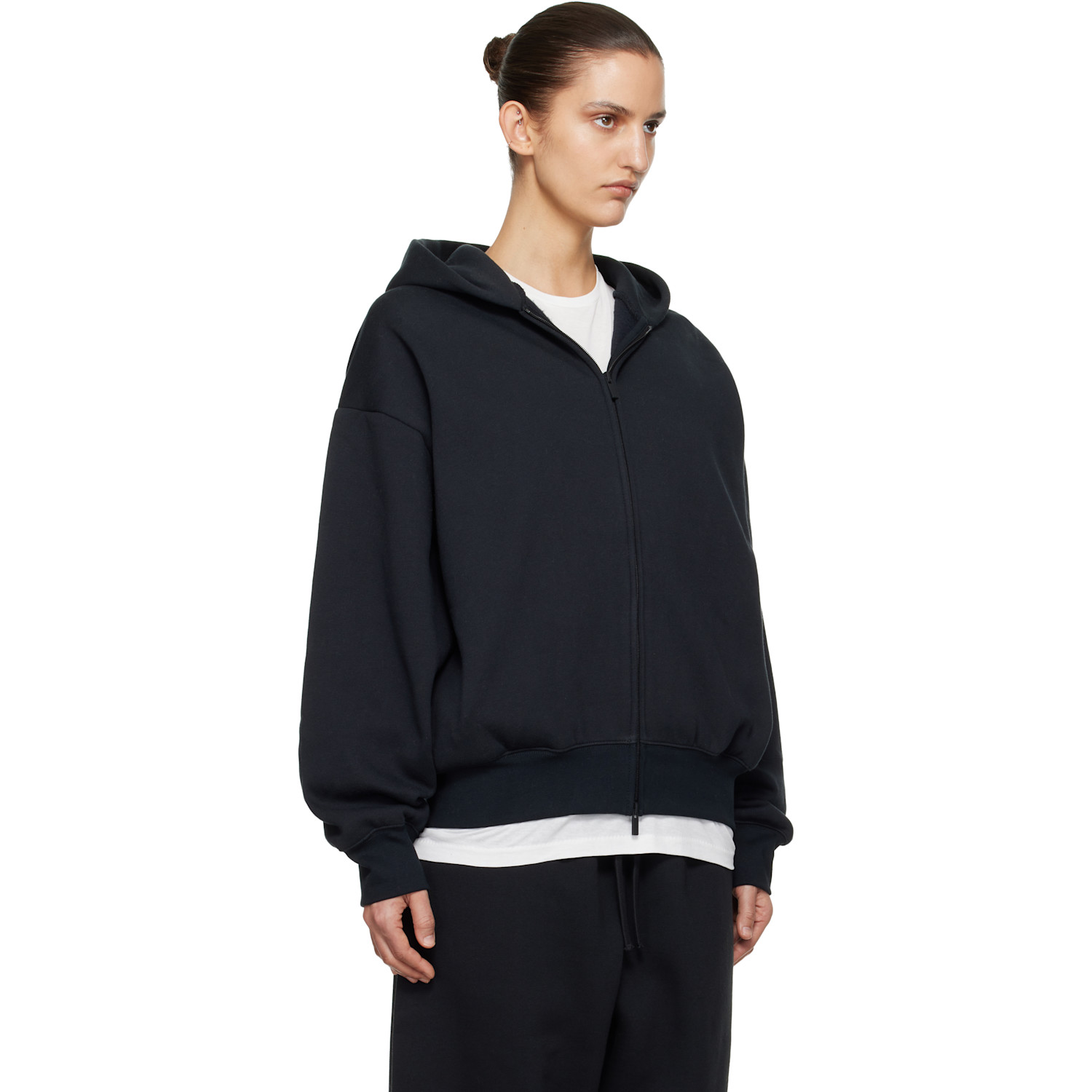  Fear Of God Essentials Black Classic Zip-up Hoodie 