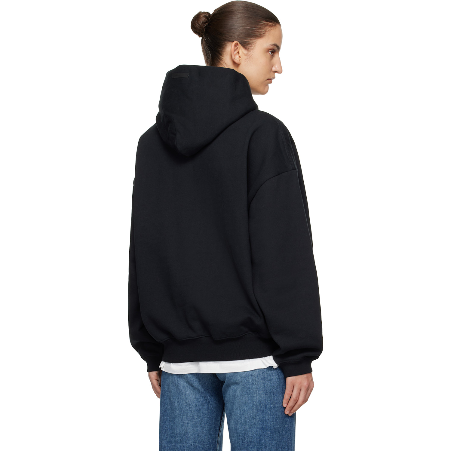  Fear Of God Essentials Black Varsity 90s Hoodie 
