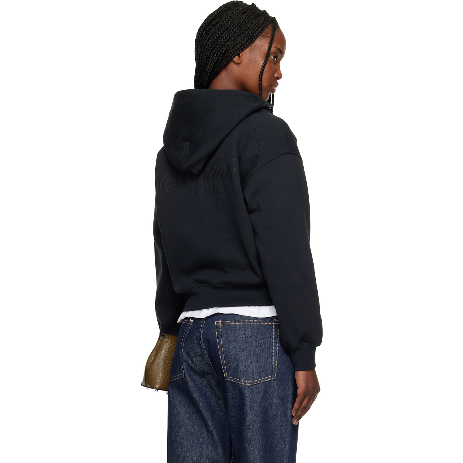  Fear Of God Essentials Black Classic Full Zip Hoodie 