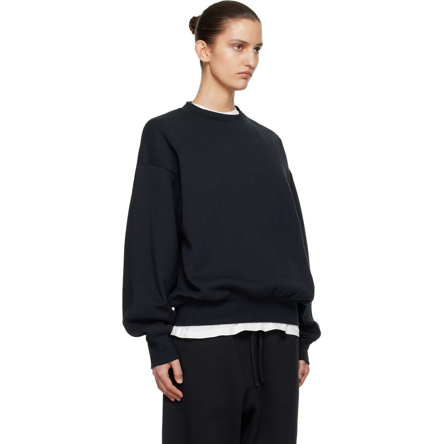  Fear Of God Essentials Black Classic Crewneck Sweatshirt 
