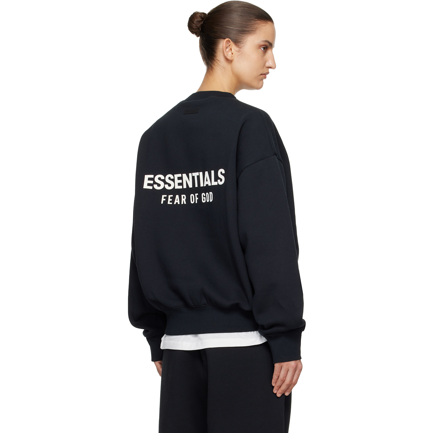  Fear Of God Essentials Black Classic Crewneck Sweatshirt 