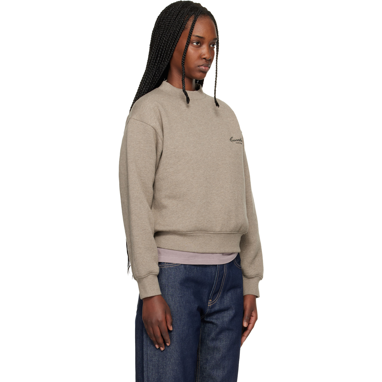  Fear Of God Essentials Brown Classic Crewneck Sweatshirt 