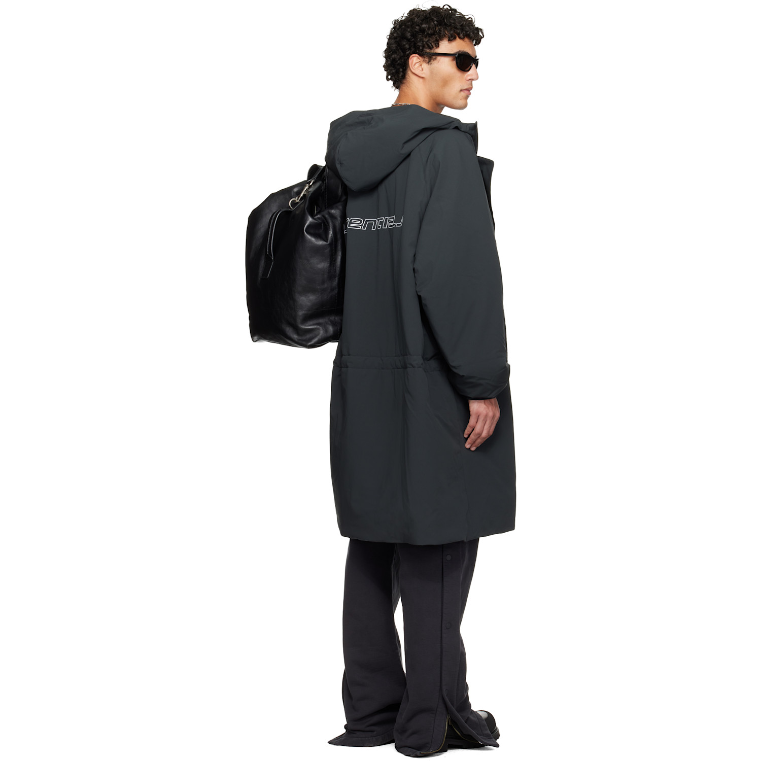  Fear Of God Essentials Gray Holiday Tech Nylon Hooded Parka 