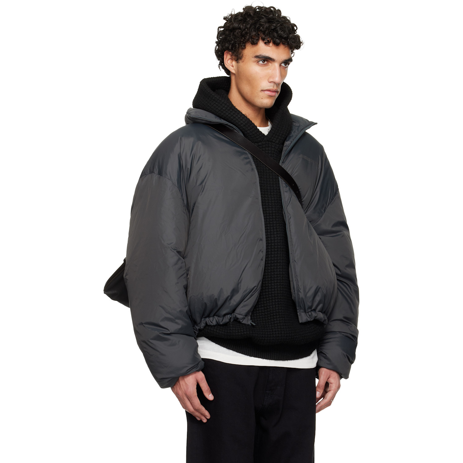  Fear Of God Essentials Gray Holiday Ripstop Nylon Puffer Down Jacket 