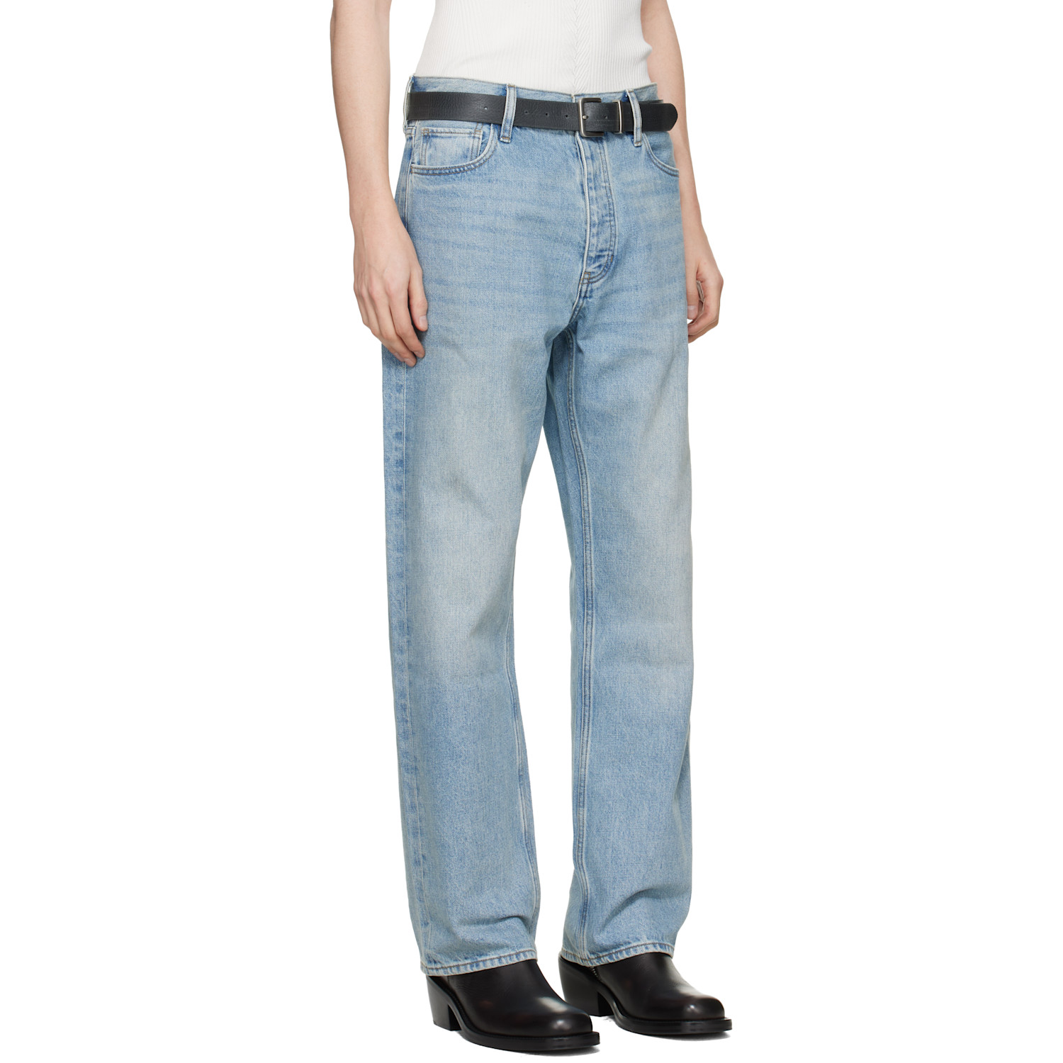  Fear Of God Essentials Blue 5 Pocket Denim Jeans 