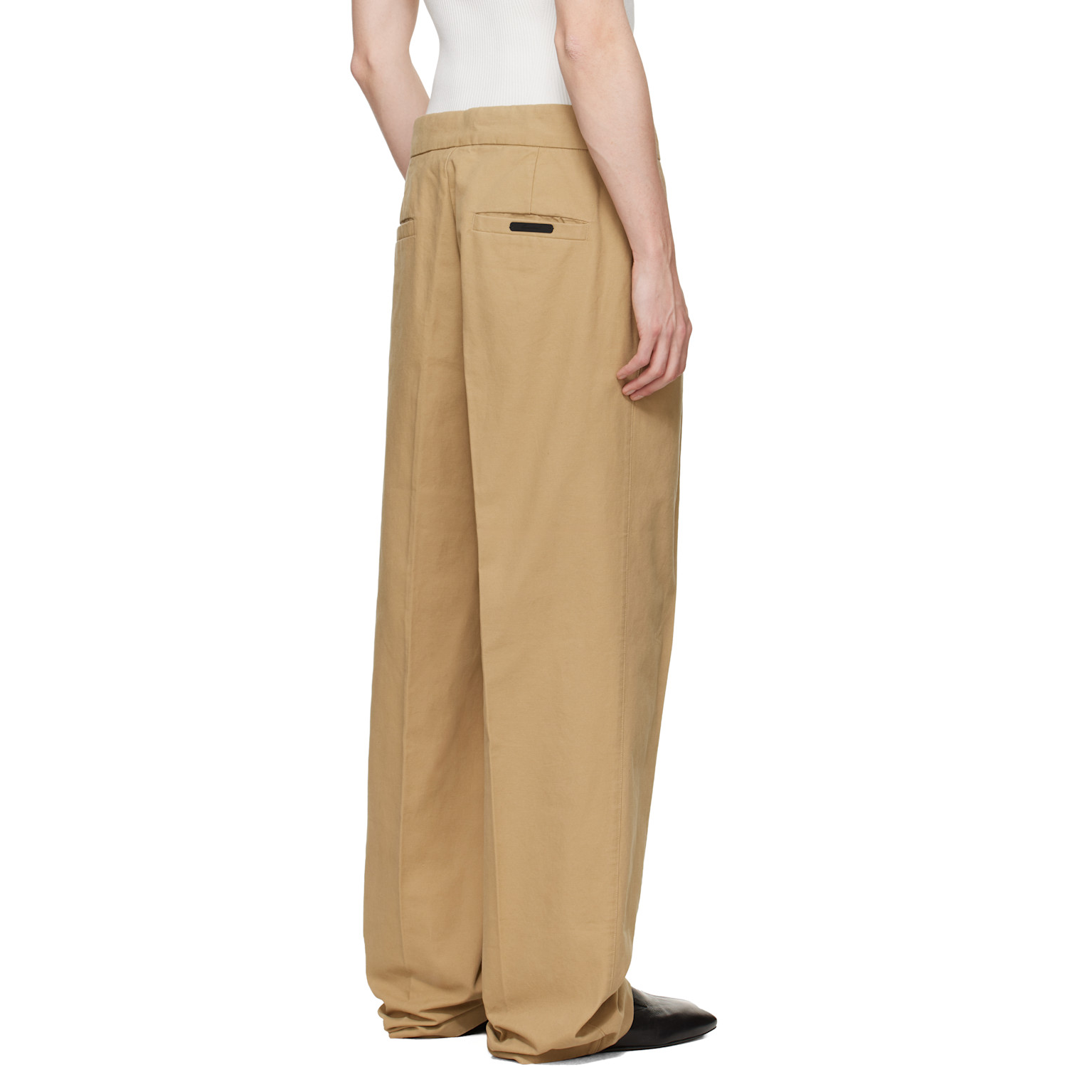  Fear Of God Essentials Tan Pleat Front Trousers 