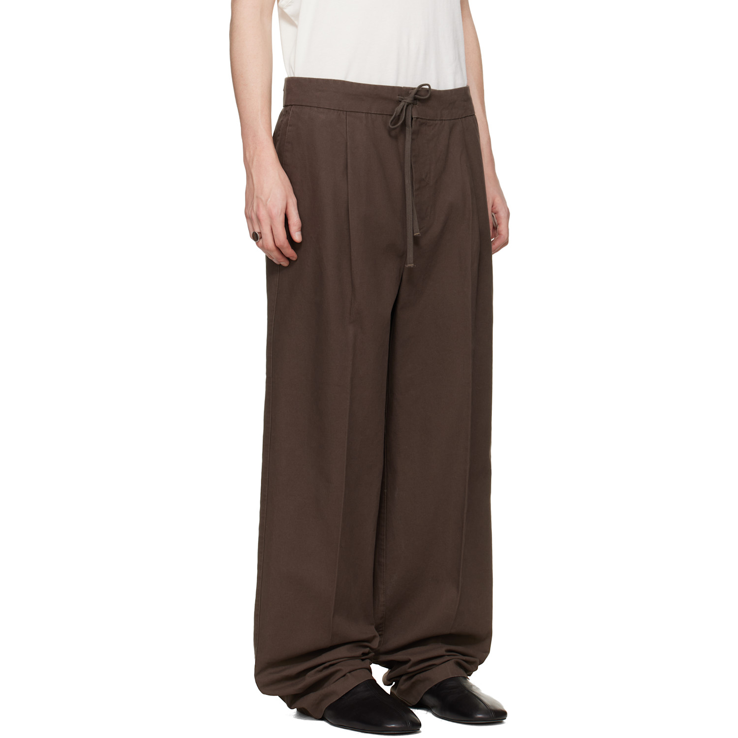  Fear Of God Essentials Brown Pleat Front Trousers 