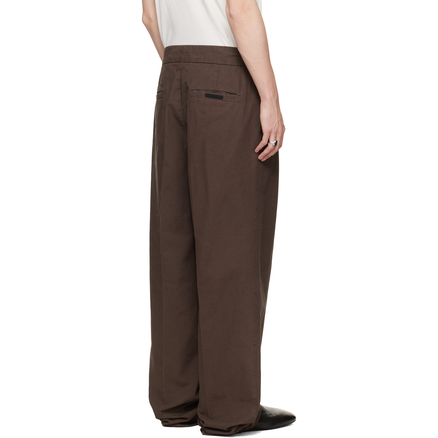  Fear Of God Essentials Brown Pleat Front Trousers 