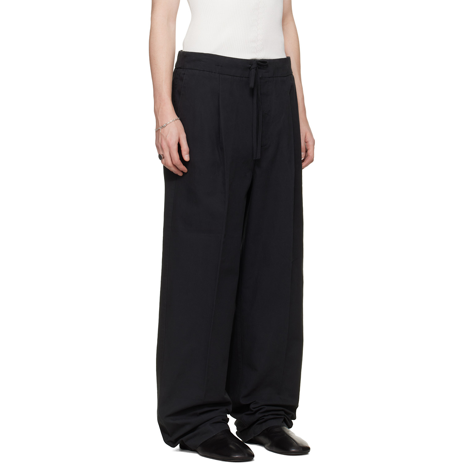  Fear Of God Essentials Black Pleat Front Trousers 