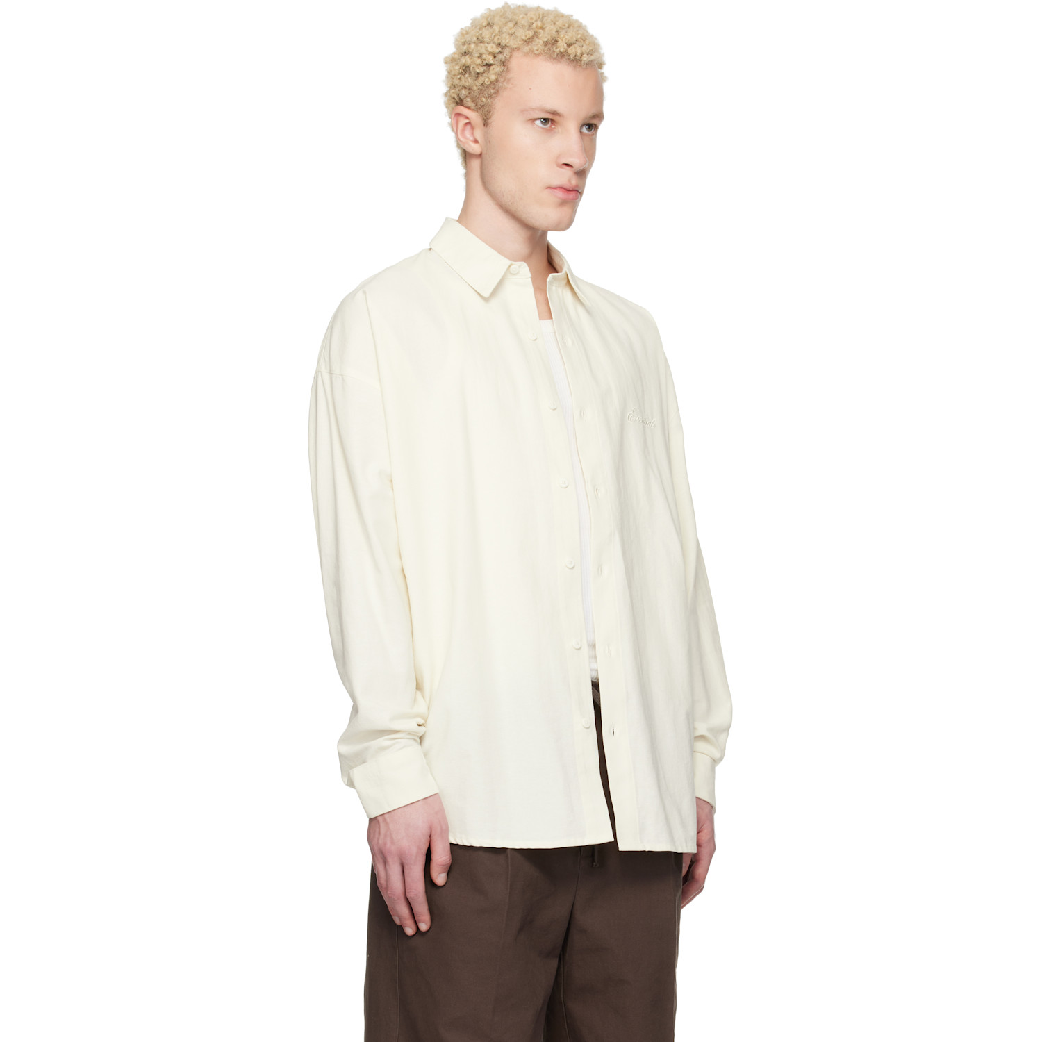  Fear Of God Essentials Off-white Signature Button Up Shirt 
