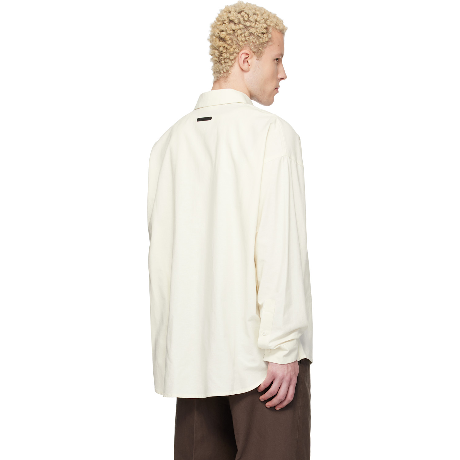 Fear Of God Essentials Off-white Signature Button Up Shirt 