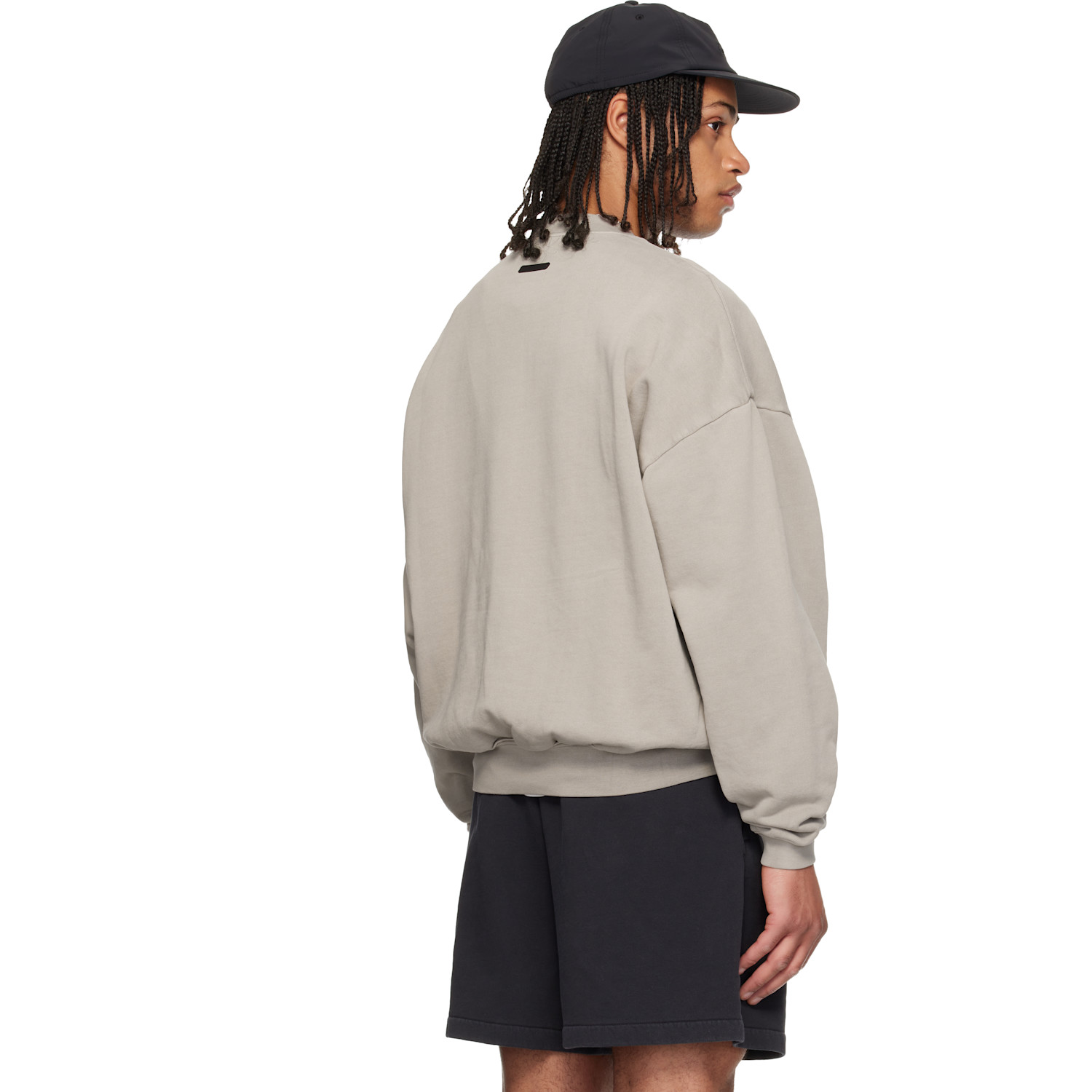  Fear Of God Essentials Gray Training 90s Crewneck Sweatshirt 