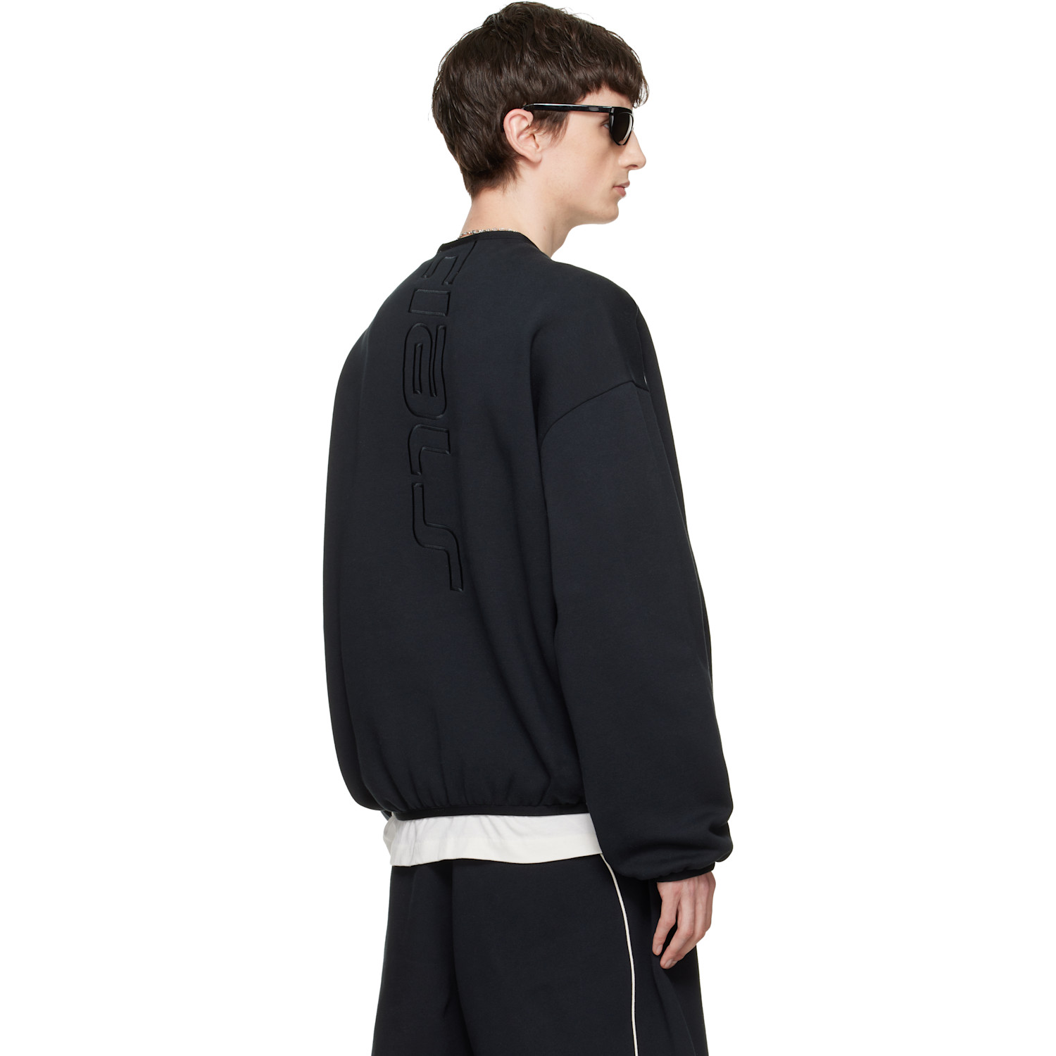  Fear Of God Essentials Black Active Trace Modern Crewneck Sweatshirt 