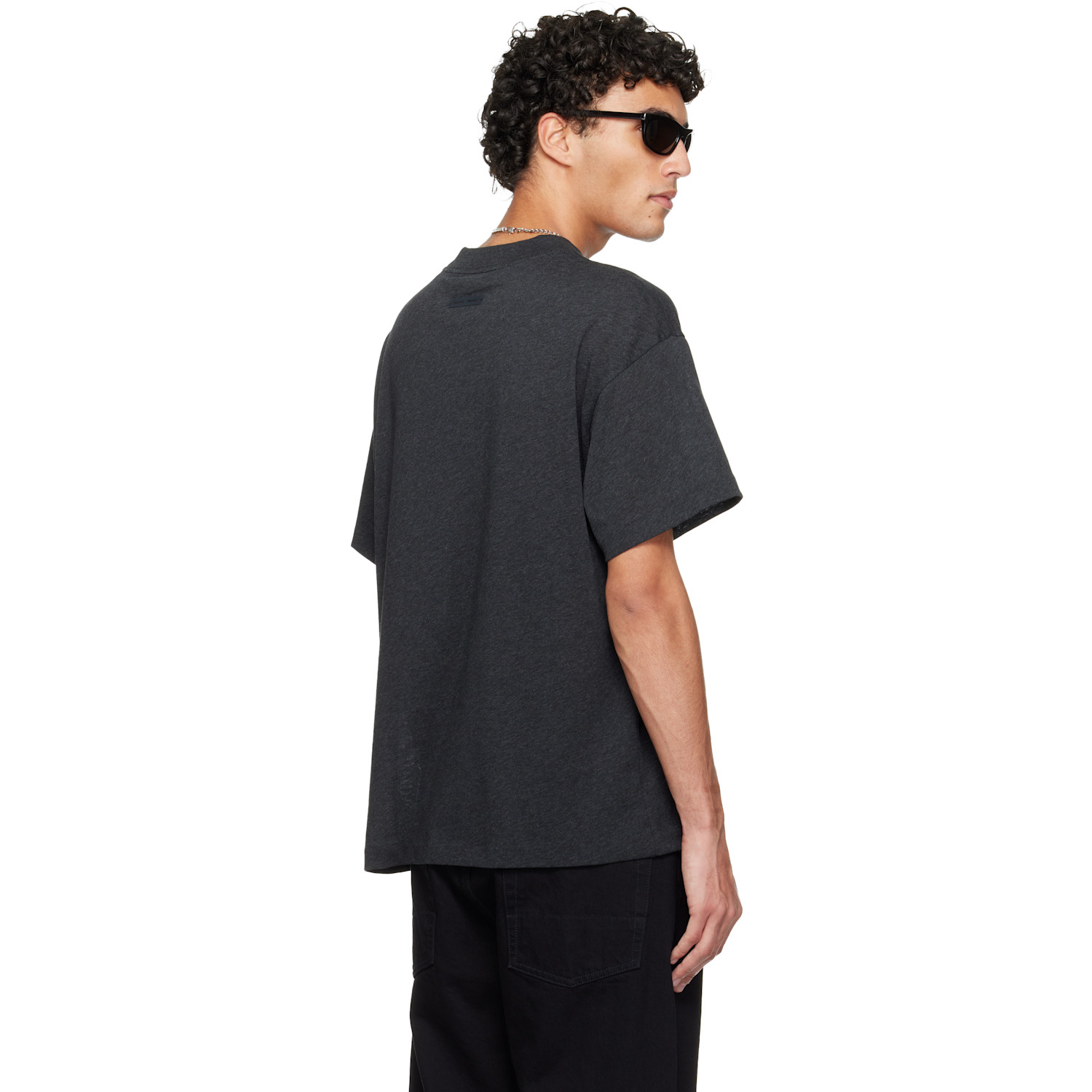  Fear Of God Essentials Gray Holiday Embroidered Essential T-shirt 
