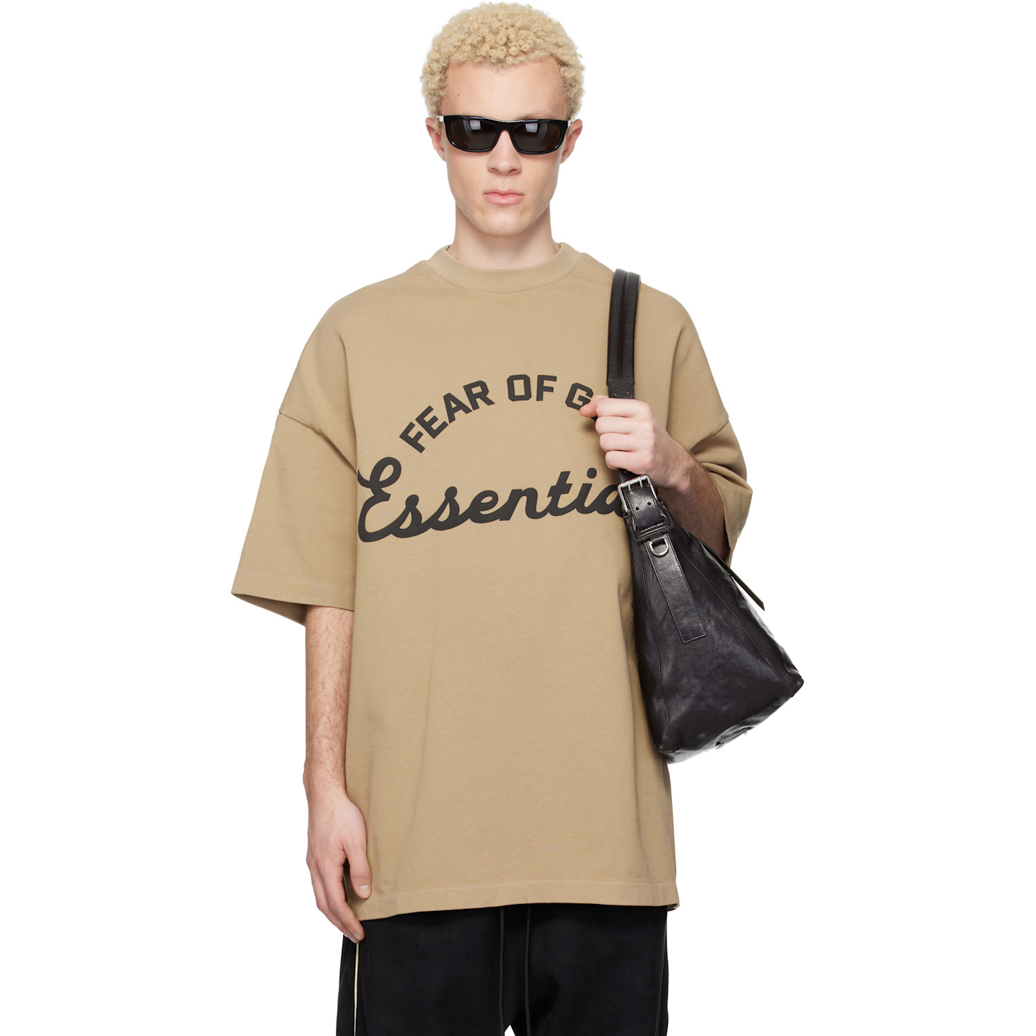 Fear of God ESSENTIALS Beige Training 90s Short Sleeve T-shirt