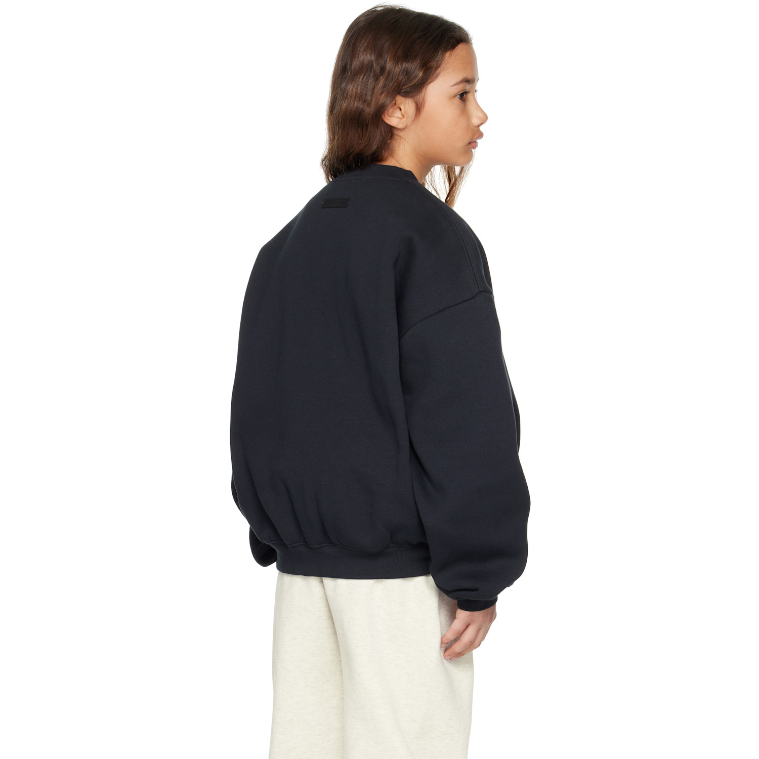  Fear Of God Essentials Kids Black Classic Crewneck Sweatshirt 
