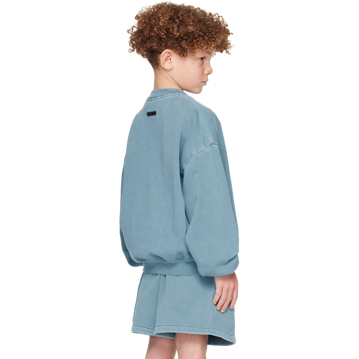  Fear Of God Essentials Kids Blue Campus 90's Crewneck Sweatshirt 