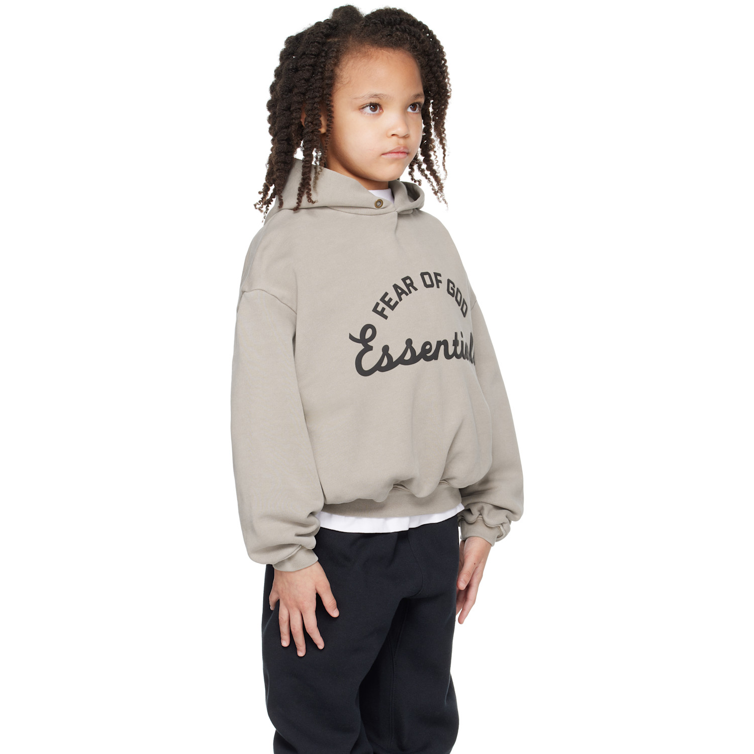  Fear Of God Essentials Kids Gray Training 90's Hoodie 