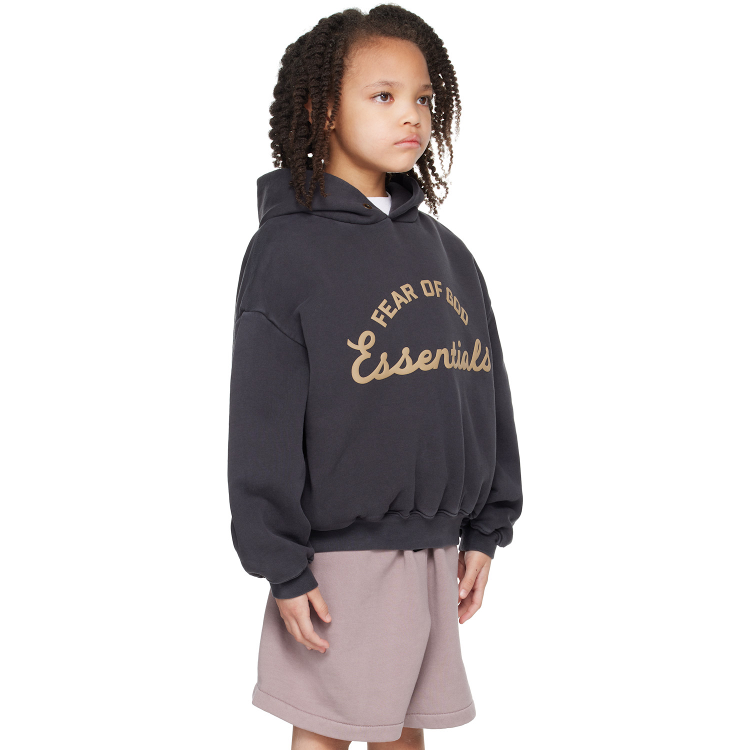  Fear Of God Essentials Kids Black Training 90's Hoodie 
