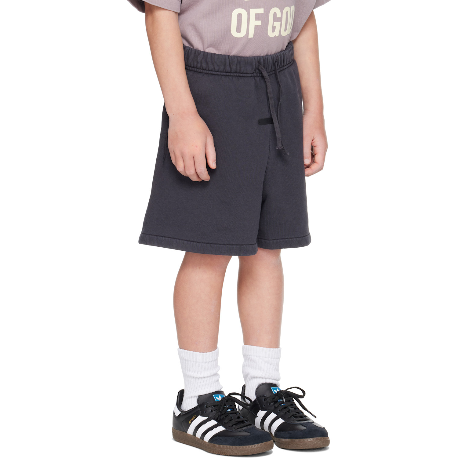  Fear Of God Essentials Kids Black Signature Classic Shorts 