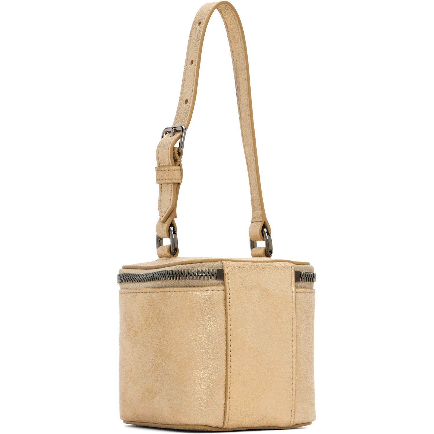  Maison Margiela Gold Leather Mini Box Bag 
