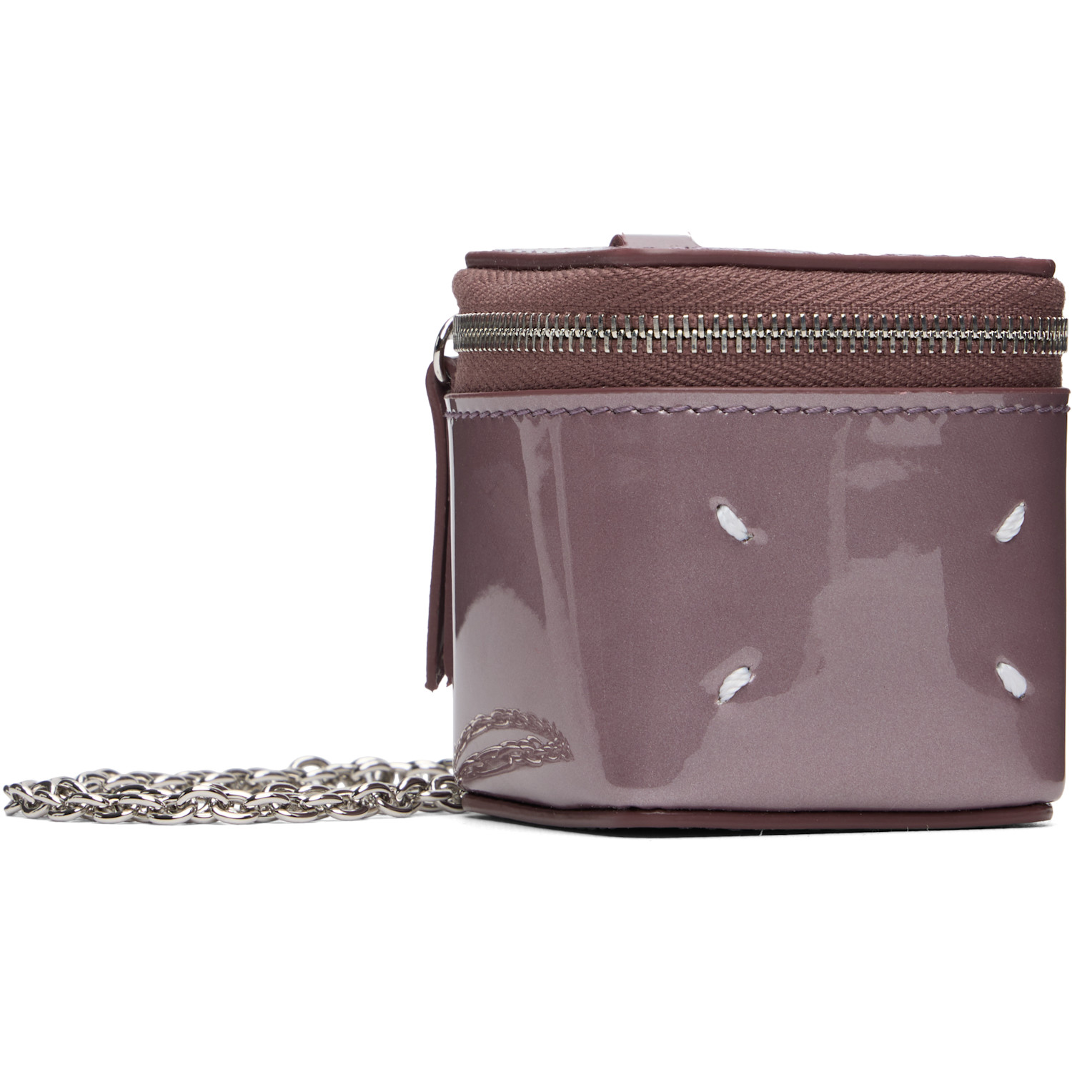  Maison Margiela Purple Mini Cube Chain Bag 